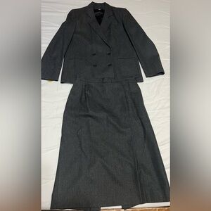 Vintage Peabody House 100%Wool Women's Jacket/ Blazer Skirt Business Set